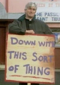 Fans protest outside the ground